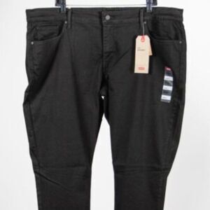 Levis Womens 711 Skinny Jeans Black Stretch 5 Pocket Denim Plus Short 24W New
